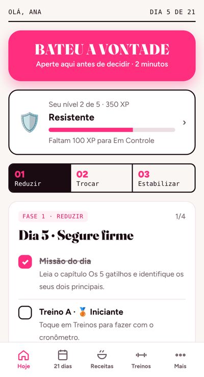 Missões do dia e nível